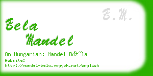 bela mandel business card